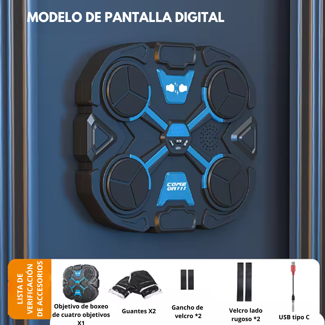 Máquina de boxeo inteligente con música Bluetooth, descompresión, lucha, fitness, boxeo en casa, objetivo de pared, entrenador de boxeo, accesorios de boxeo