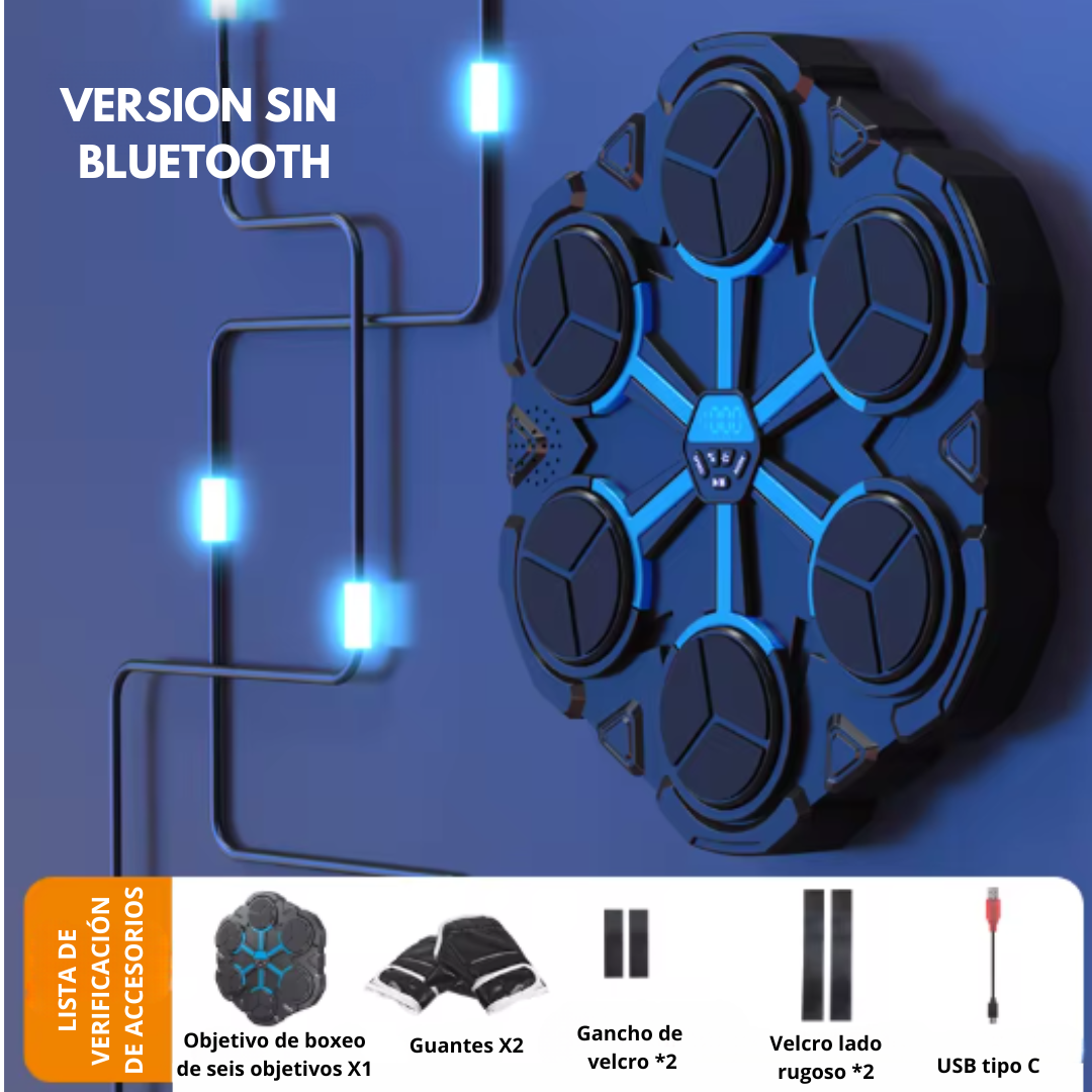 Máquina de boxeo inteligente con música Bluetooth, descompresión, lucha, fitness, boxeo en casa, objetivo de pared, entrenador de boxeo, accesorios de boxeo