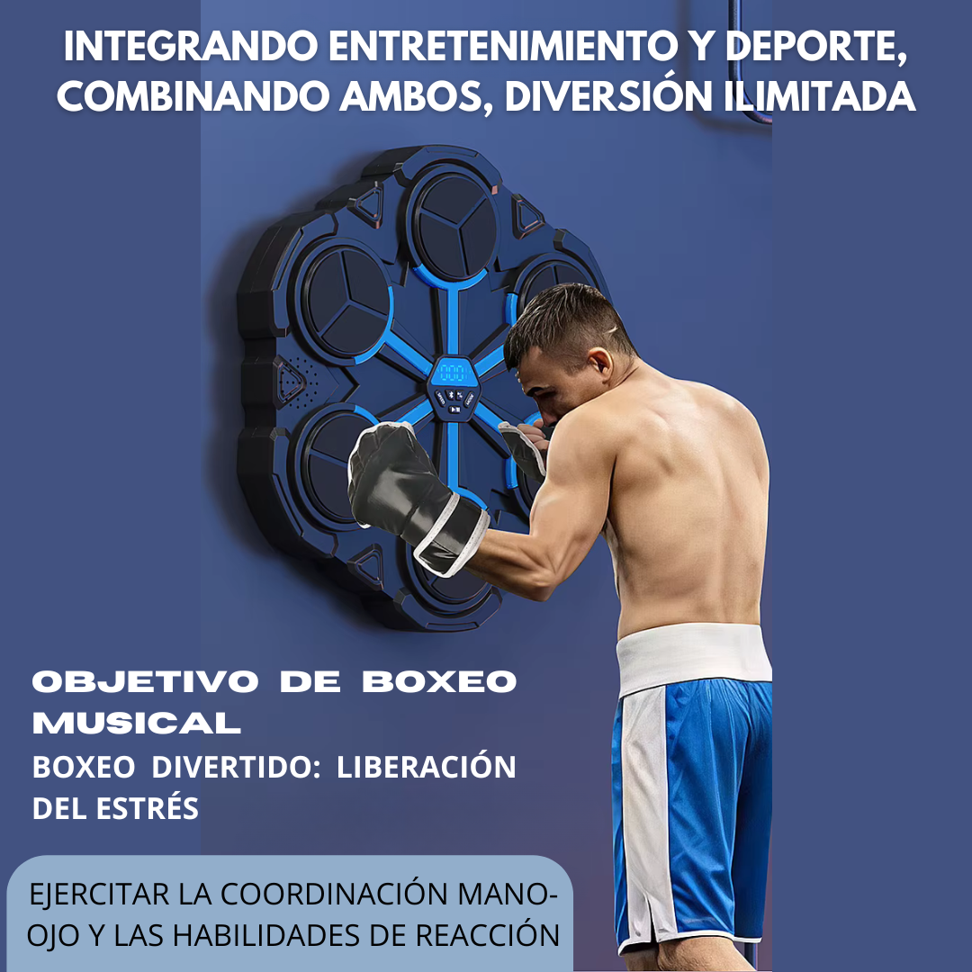 Máquina de boxeo inteligente con música Bluetooth, descompresión, lucha, fitness, boxeo en casa, objetivo de pared, entrenador de boxeo, accesorios de boxeo