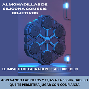 Máquina de boxeo inteligente con música Bluetooth, descompresión, lucha, fitness, boxeo en casa, objetivo de pared, entrenador de boxeo, accesorios de boxeo