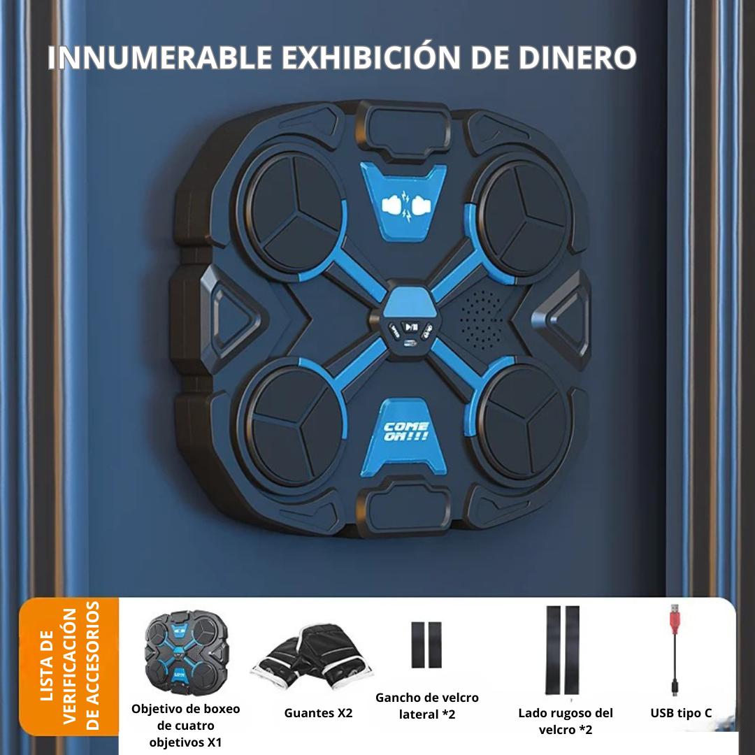 Máquina de boxeo inteligente con música Bluetooth, descompresión, lucha, fitness, boxeo en casa, objetivo de pared, entrenador de boxeo, accesorios de boxeo