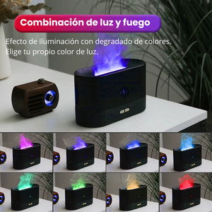 Difusor de aroma KINSCOTER, humidificador de aire, generador de niebla fría ultrasónico, nebulizador, lámpara de llama de aceite esencial LED